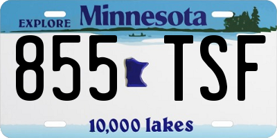 MN license plate 855TSF