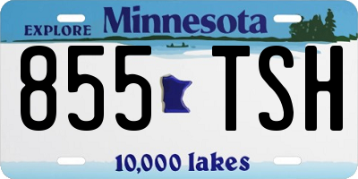 MN license plate 855TSH