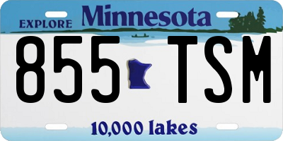 MN license plate 855TSM