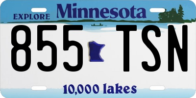 MN license plate 855TSN