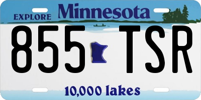 MN license plate 855TSR