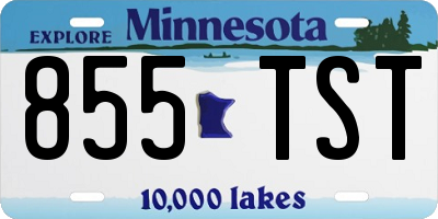MN license plate 855TST