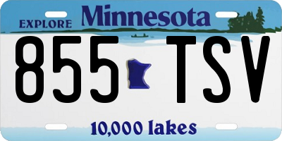 MN license plate 855TSV