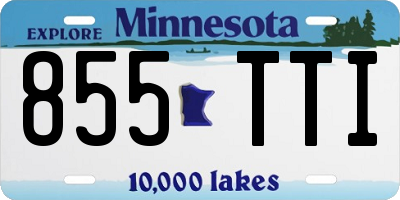 MN license plate 855TTI
