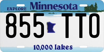 MN license plate 855TTO