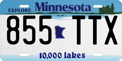 MN license plate 855TTX
