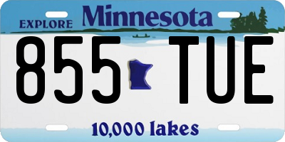 MN license plate 855TUE