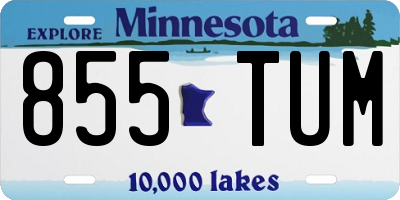 MN license plate 855TUM