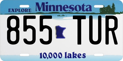 MN license plate 855TUR