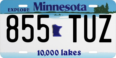 MN license plate 855TUZ