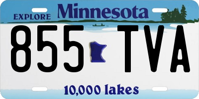 MN license plate 855TVA