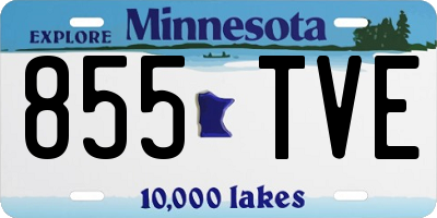 MN license plate 855TVE