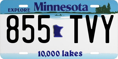 MN license plate 855TVY