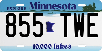 MN license plate 855TWE