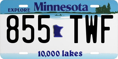 MN license plate 855TWF