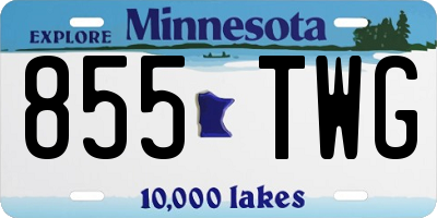 MN license plate 855TWG