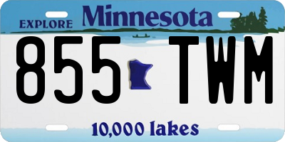 MN license plate 855TWM