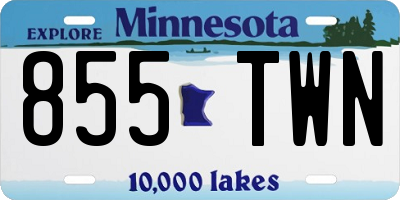MN license plate 855TWN