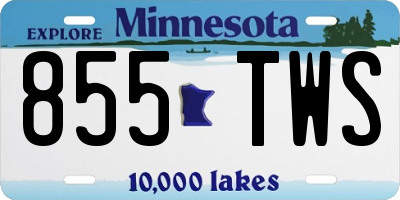 MN license plate 855TWS