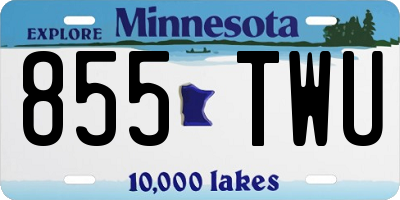 MN license plate 855TWU
