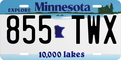 MN license plate 855TWX