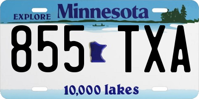 MN license plate 855TXA
