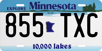 MN license plate 855TXC