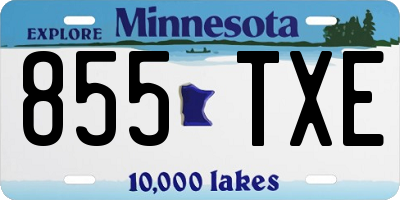 MN license plate 855TXE