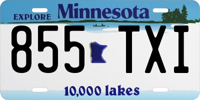 MN license plate 855TXI