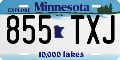 MN license plate 855TXJ