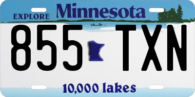 MN license plate 855TXN