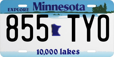 MN license plate 855TYO