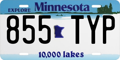 MN license plate 855TYP