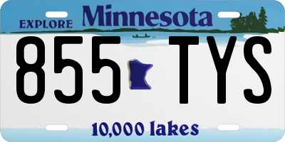 MN license plate 855TYS
