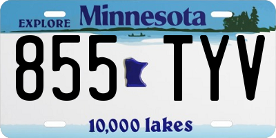 MN license plate 855TYV