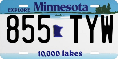 MN license plate 855TYW