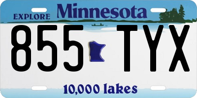 MN license plate 855TYX