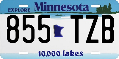 MN license plate 855TZB