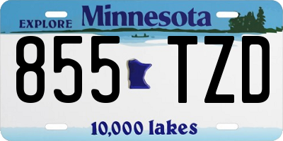 MN license plate 855TZD