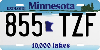 MN license plate 855TZF