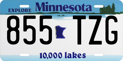MN license plate 855TZG