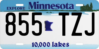 MN license plate 855TZJ