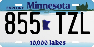 MN license plate 855TZL