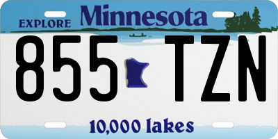 MN license plate 855TZN