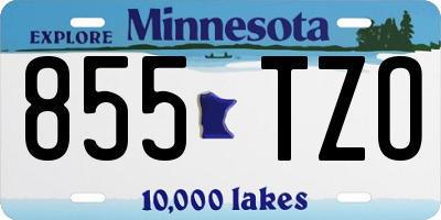 MN license plate 855TZO