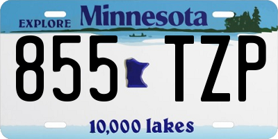 MN license plate 855TZP