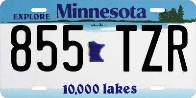 MN license plate 855TZR
