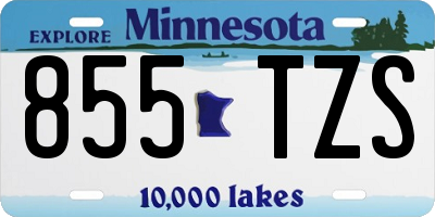 MN license plate 855TZS