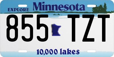 MN license plate 855TZT