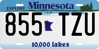 MN license plate 855TZU